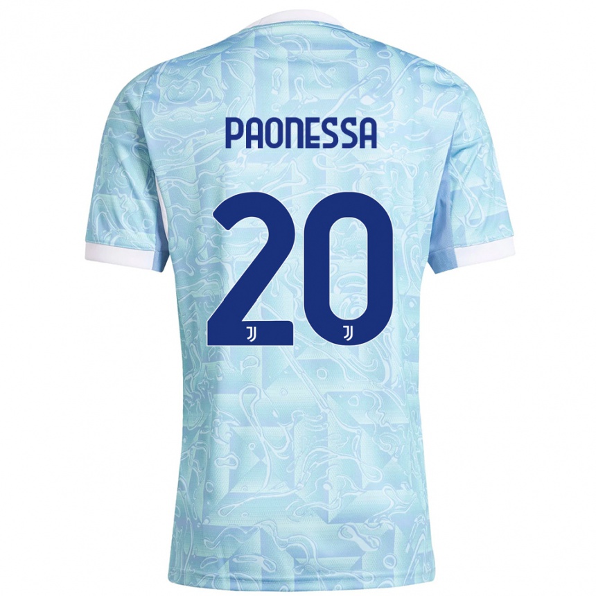 נשים כדורגל Riccardo Paonessa #20 תכלת צהוב הרחק ג'רזי 2025/26
