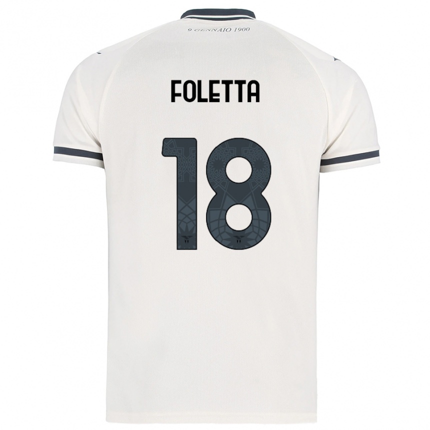 נשים כדורגל איזבלה פולטה #18 לבן נייבי הרחק ג'רזי 2025/26