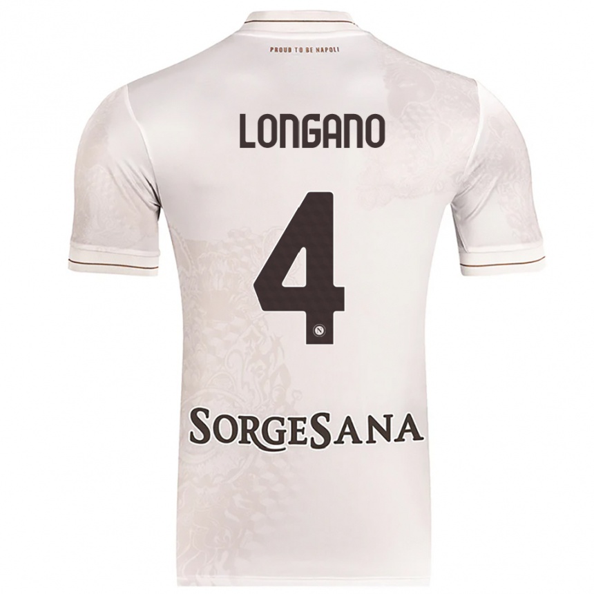 נשים כדורגל Salvatore Longano #4 שמפניה חום הרחק ג'רזי 2025/26