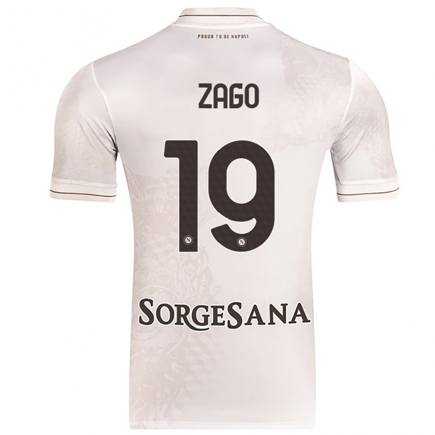 נשים כדורגל Gabriele Zago #19 שמפניה חום הרחק ג'רזי 2025/26