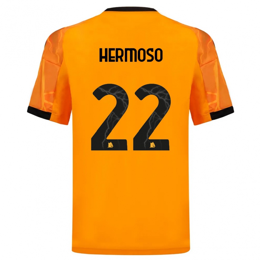 נשים כדורגל מריו הרמוסו #22 כתום שחור הרחק ג'רזי 2025/26