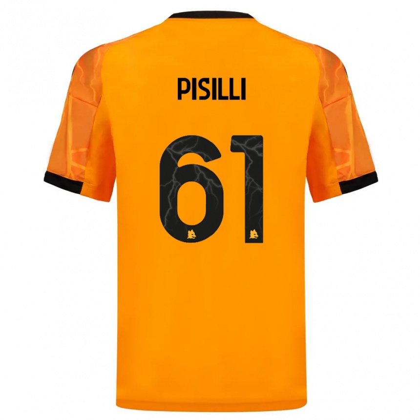 נשים כדורגל ניקולו פיסילי #61 כתום שחור הרחק ג'רזי 2025/26 נשים כדורגל ניקולו פיסילי #61 כתום שחור הרחק ג'רזי 2025/26
