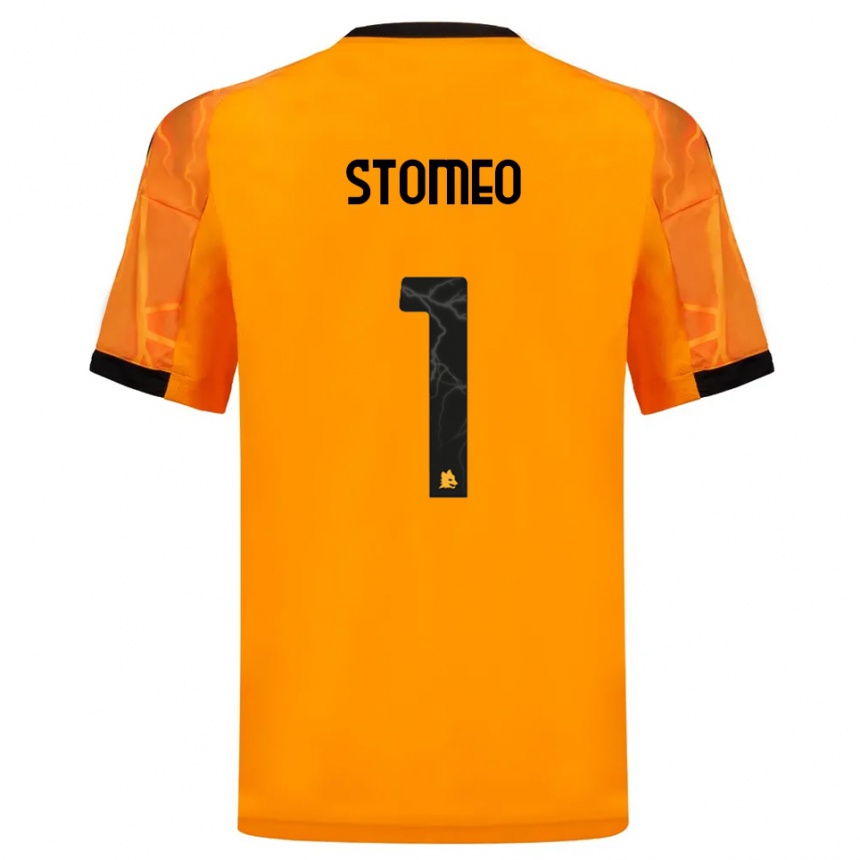 נשים כדורגל Giorgio Stomeo #1 כתום שחור הרחק ג'רזי 2025/26