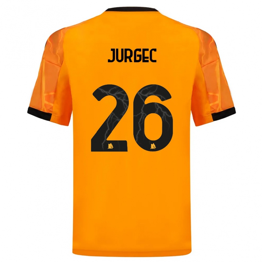 נשים כדורגל Jan Jurgec #26 כתום שחור הרחק ג'רזי 2025/26