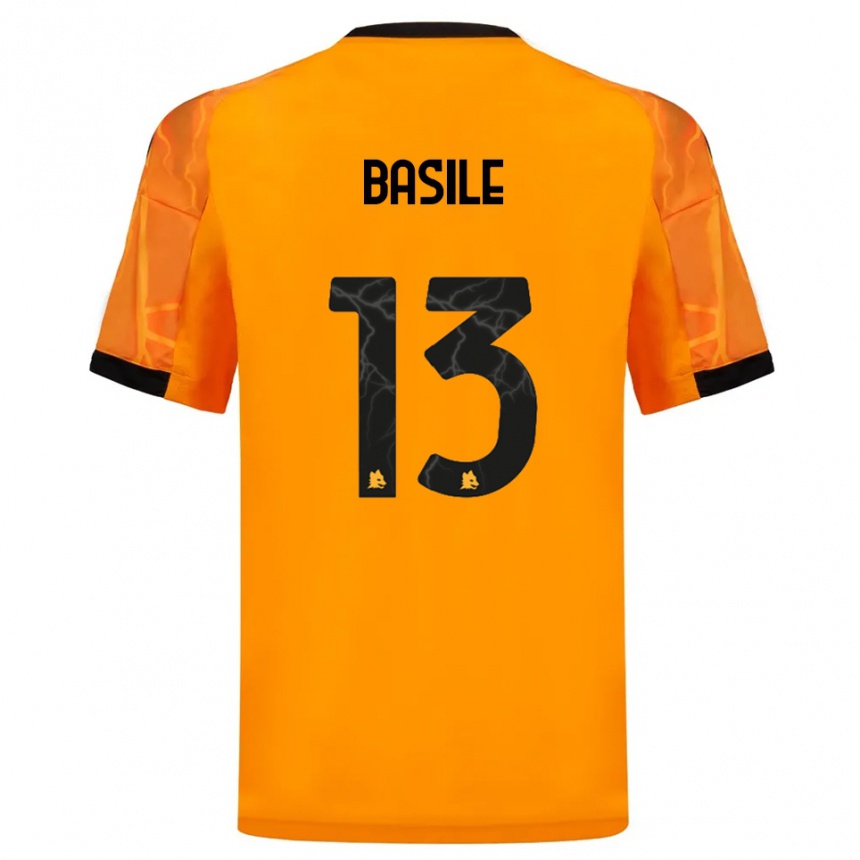 נשים כדורגל Filippo Basile #13 כתום שחור הרחק ג'רזי 2025/26