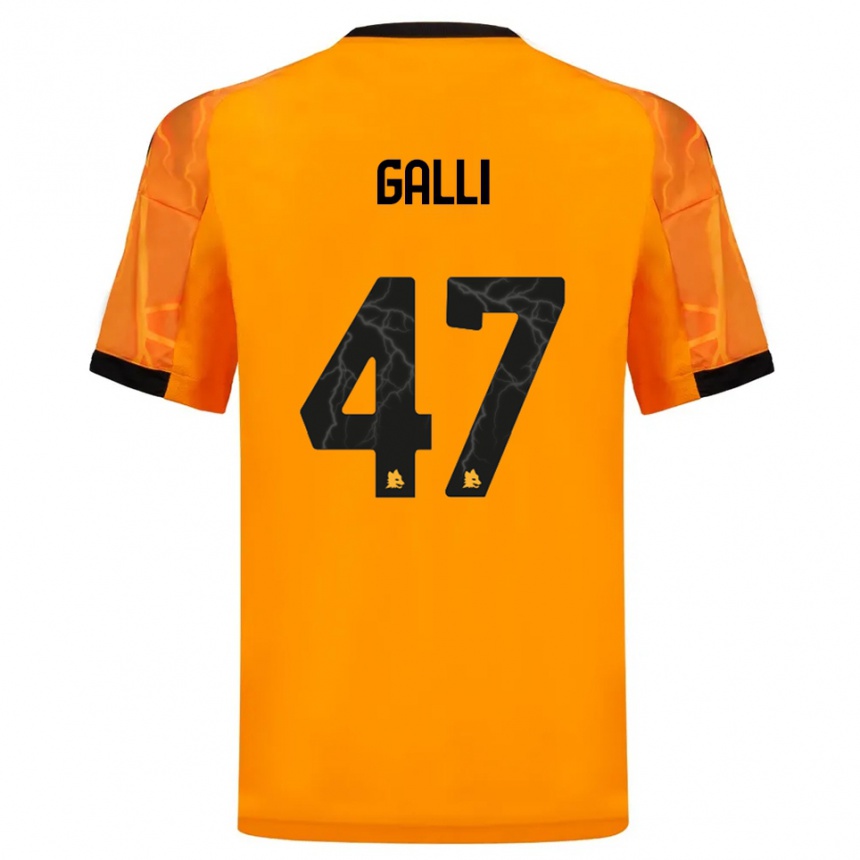 נשים כדורגל Giulia Galli #47 כתום שחור הרחק ג'רזי 2025/26