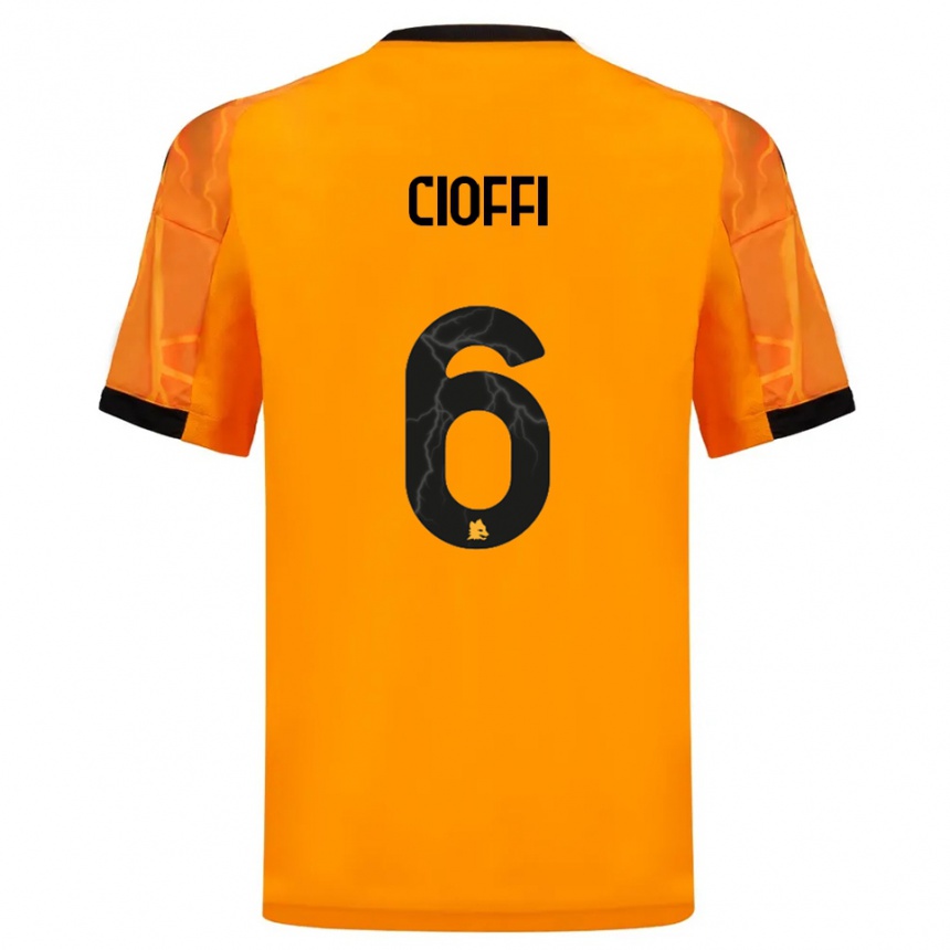 נשים כדורגל כריסטיאן צ'ופי #6 כתום שחור הרחק ג'רזי 2025/26