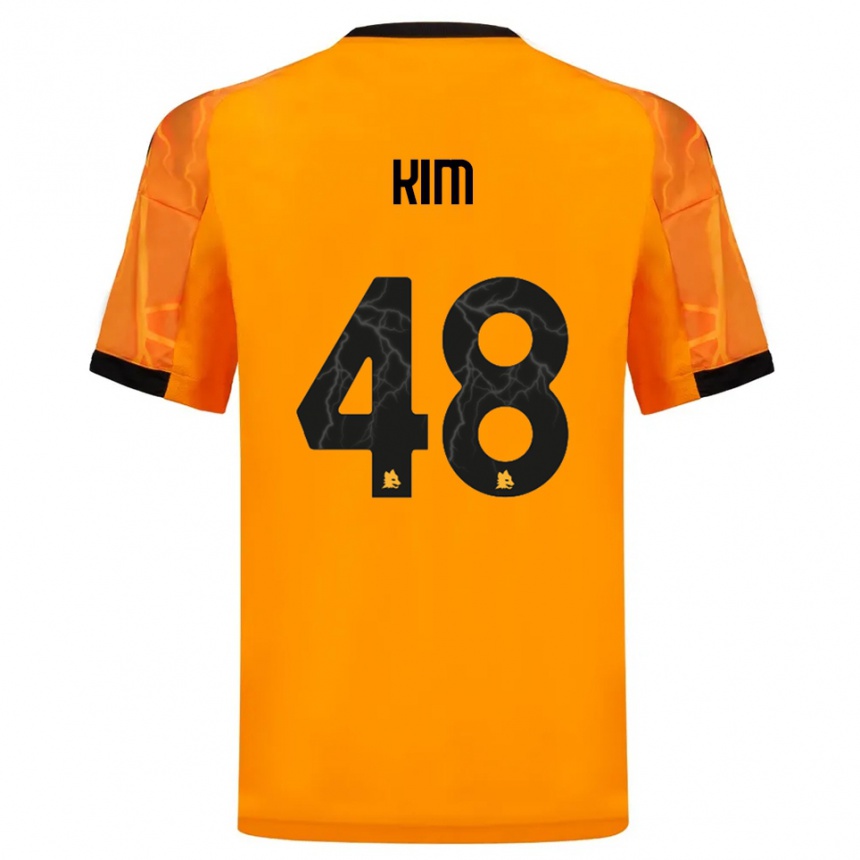 נשים כדורגל קים שין-ג'י #48 כתום שחור הרחק ג'רזי 2025/26