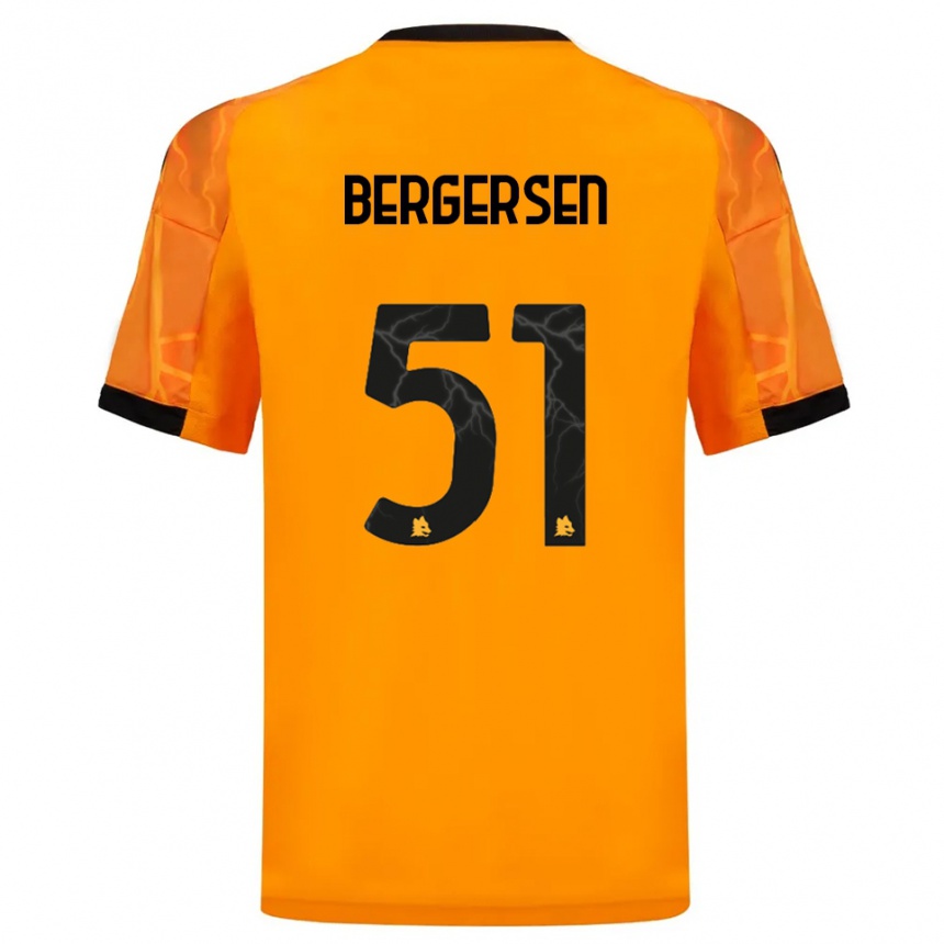 נשים כדורגל מינה ברגרסן #51 כתום שחור הרחק ג'רזי 2025/26 נשים כדורגל מינה ברגרסן #51 כתום שחור הרחק ג'רזי 2025/26