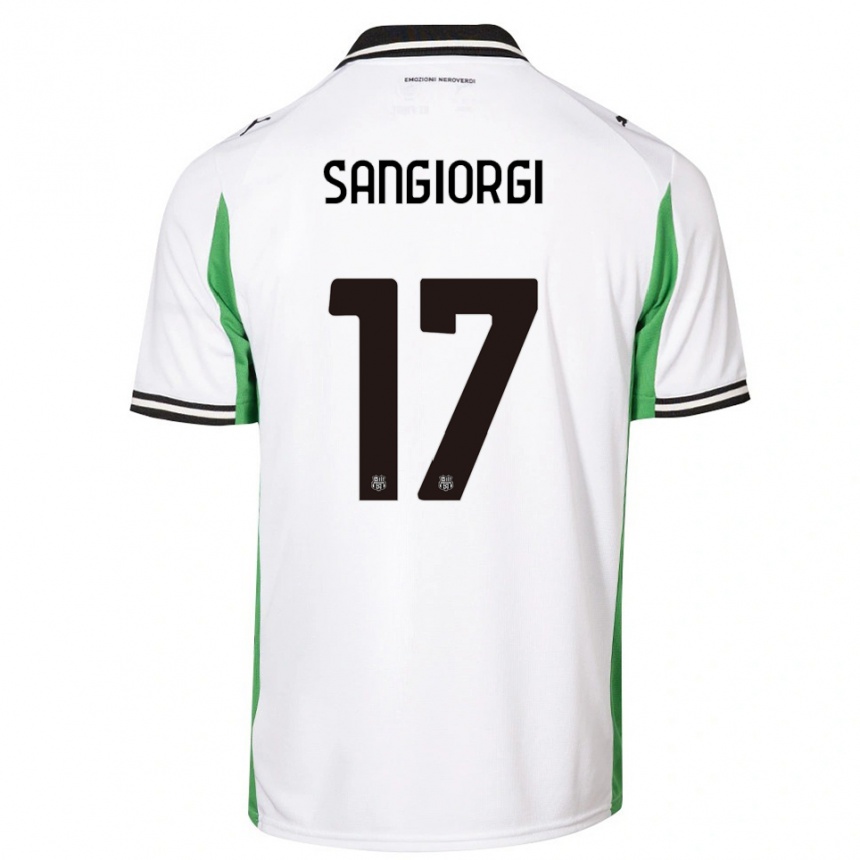 נשים כדורגל Federico Sangiorgi #17 לבן ירוק שחור הרחק ג'רזי 2025/26