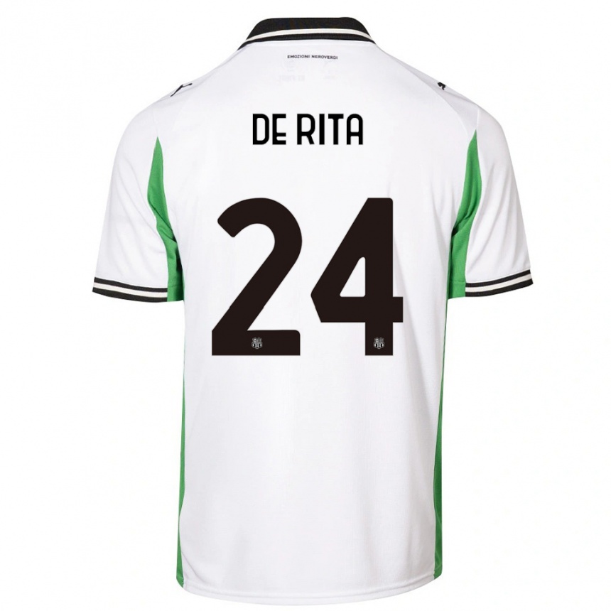 נשים כדורגל אורורה דה ריטה #24 לבן ירוק שחור הרחק ג'רזי 2025/26