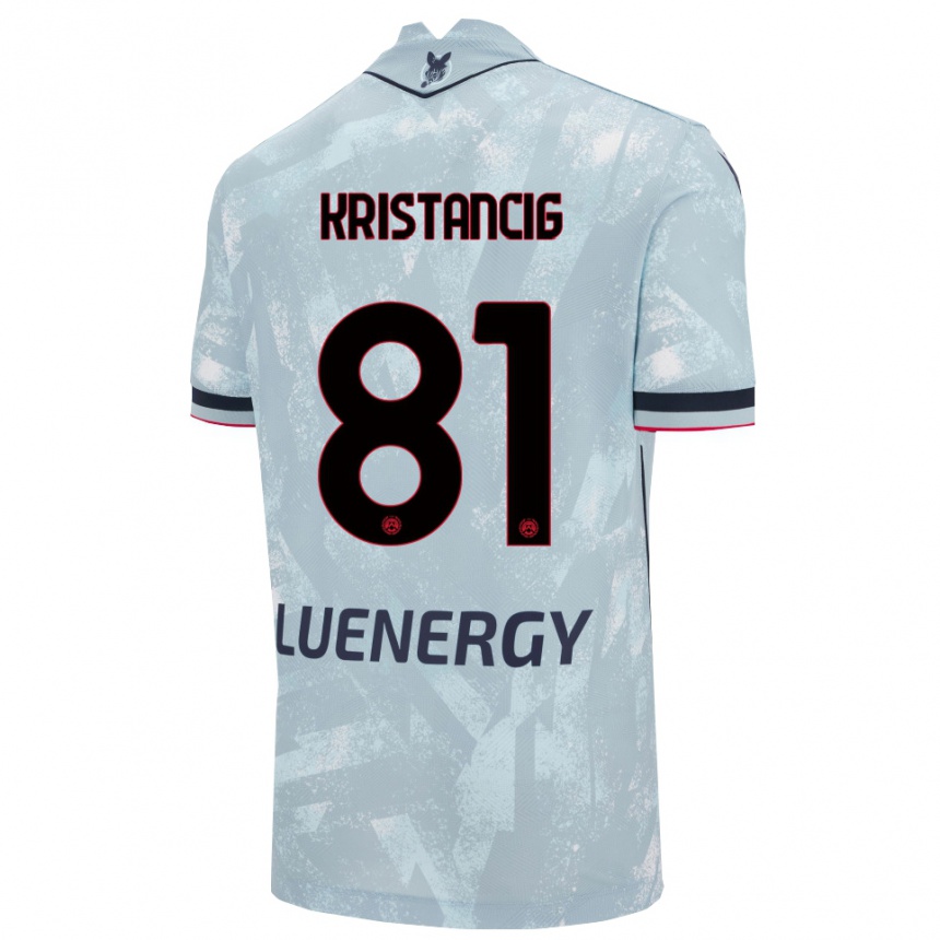 נשים כדורגל Luca Kristancig #81 תכלת שחור הרחק ג'רזי 2025/26