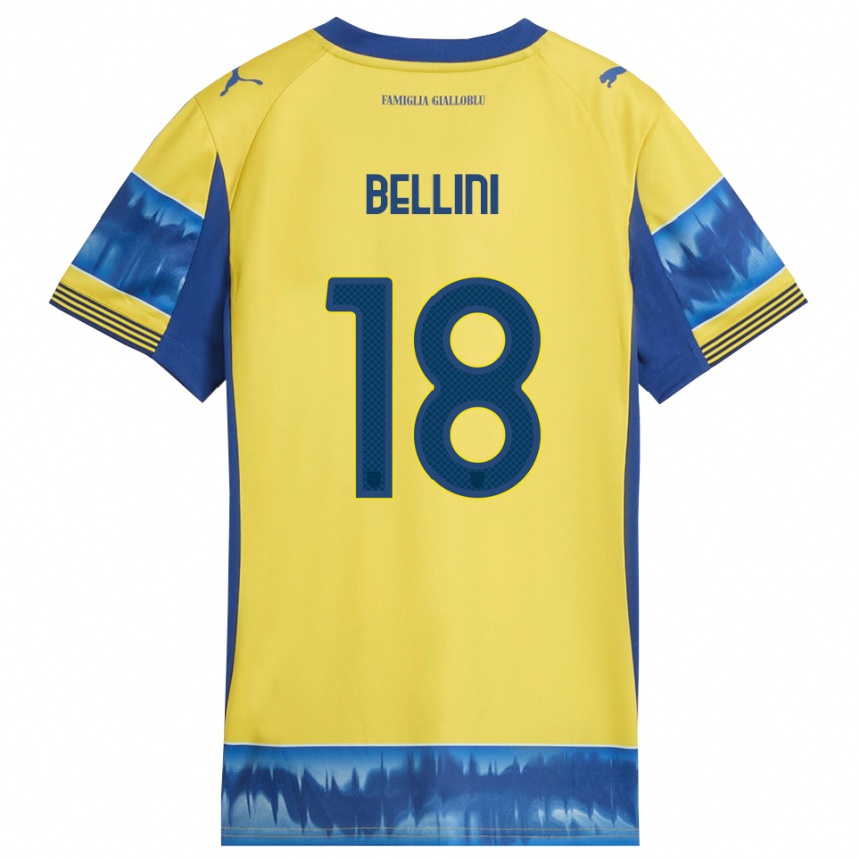 נשים כדורגל Gabriele Bellini #18 צהוב כחול הרחק ג'רזי 2025/26