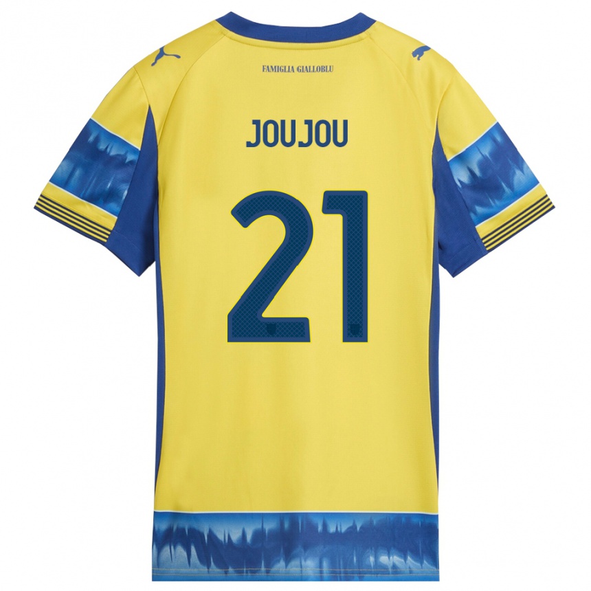 נשים כדורגל Antoine Joujou #21 צהוב כחול הרחק ג'רזי 2025/26