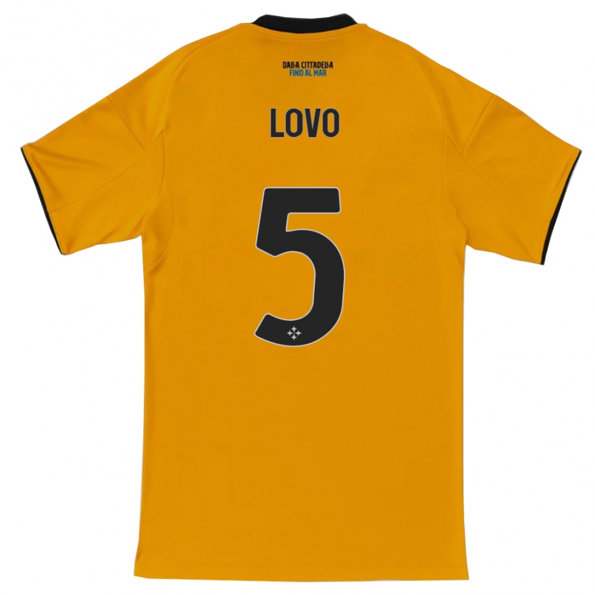 נשים כדורגל Pietro Lovo #5 כתום כחול הרחק ג'רזי 2025/26
