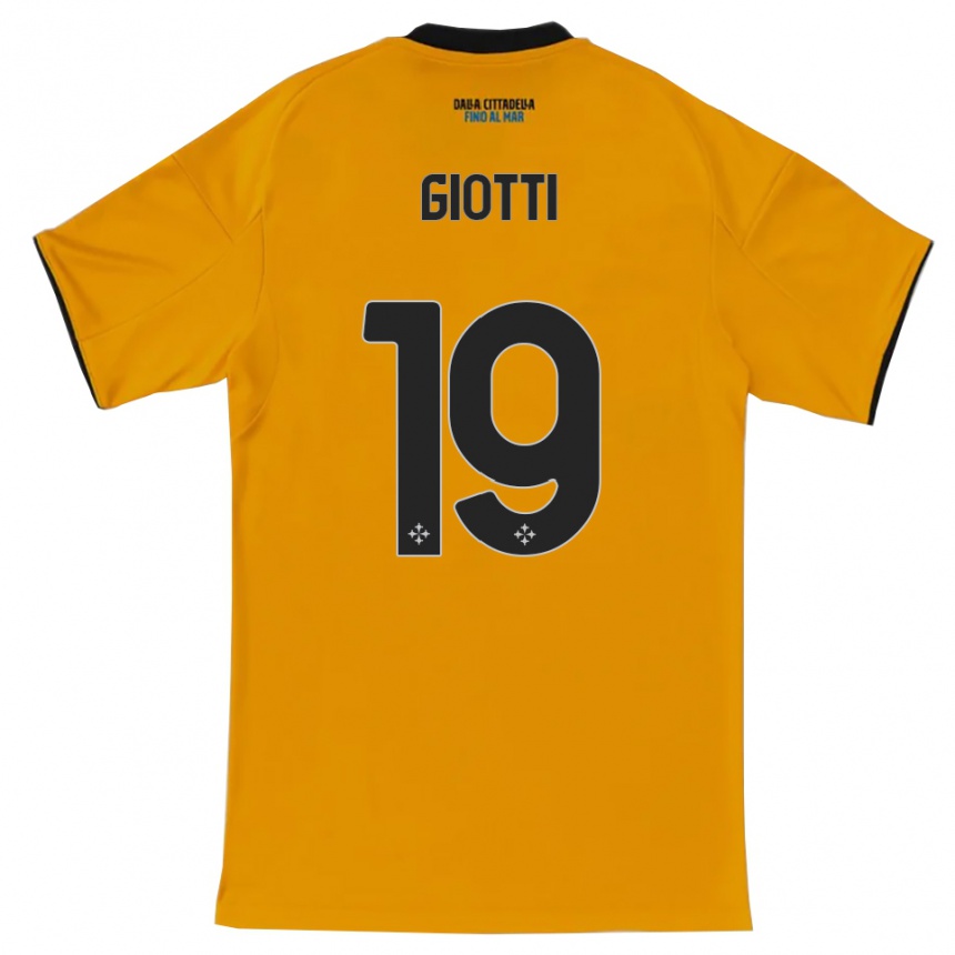 נשים כדורגל Emanuele Giotti #19 כתום כחול הרחק ג'רזי 2025/26