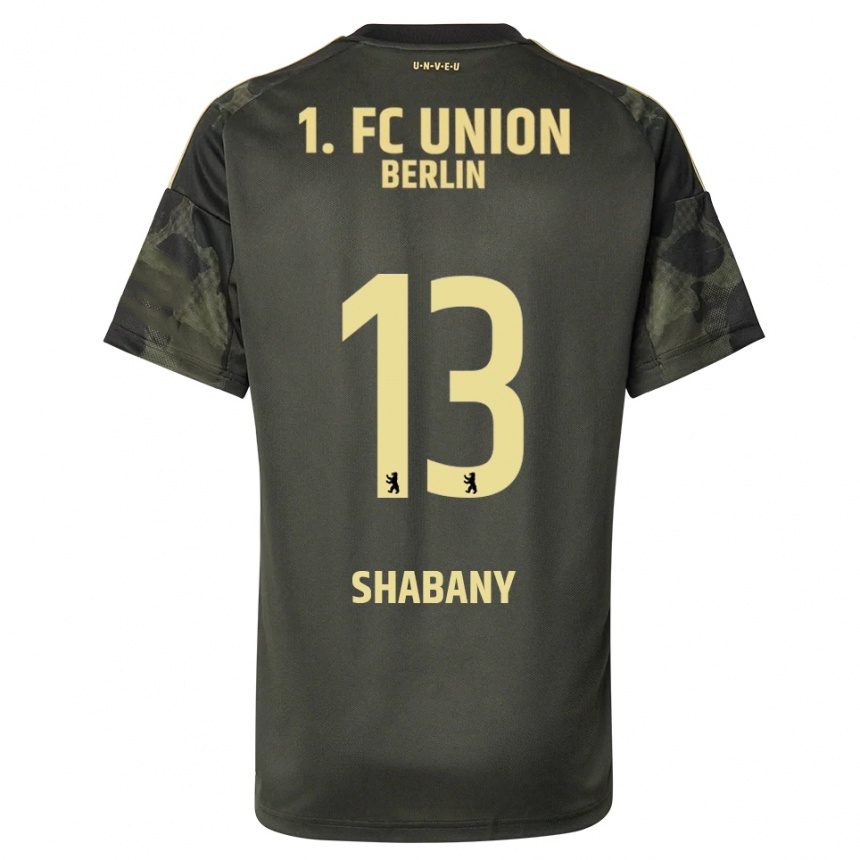 נשים כדורגל Alec Shabany #13 ירוק כהה שחור הרחק ג'רזי 2025/26