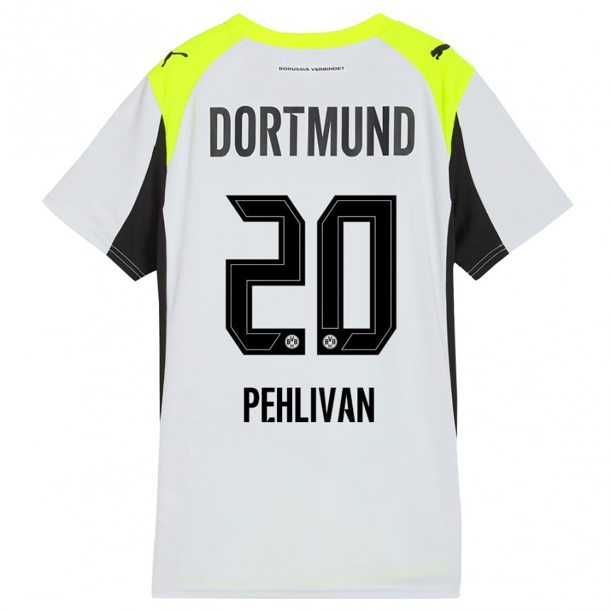 נשים כדורגל מירן פהליבן #20 צהוב פלואורסצנטי הרחק ג'רזי 2025/26