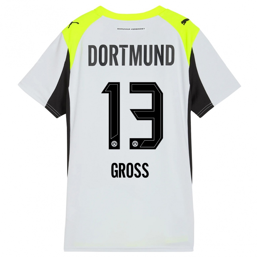 נשים כדורגל פסקל גרוס #13 צהוב פלואורסצנטי הרחק ג'רזי 2025/26