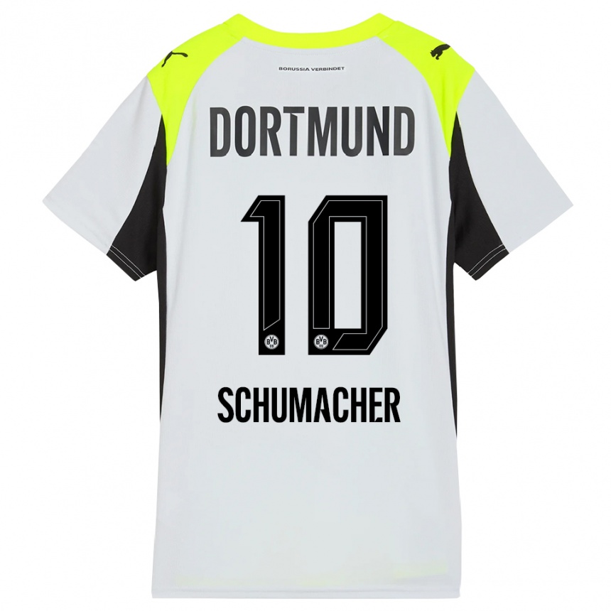 נשים כדורגל Rita Schumacher #10 צהוב פלואורסצנטי הרחק ג'רזי 2025/26