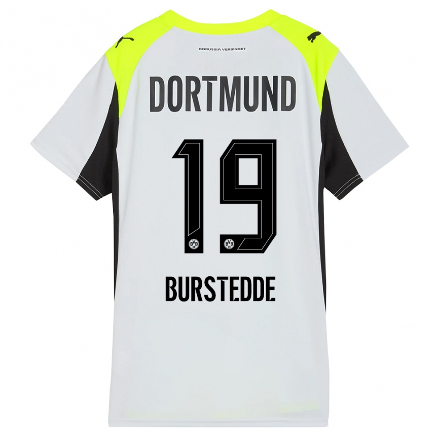 נשים כדורגל יהושע ברסטדה #19 צהוב פלואורסצנטי הרחק ג'רזי 2025/26