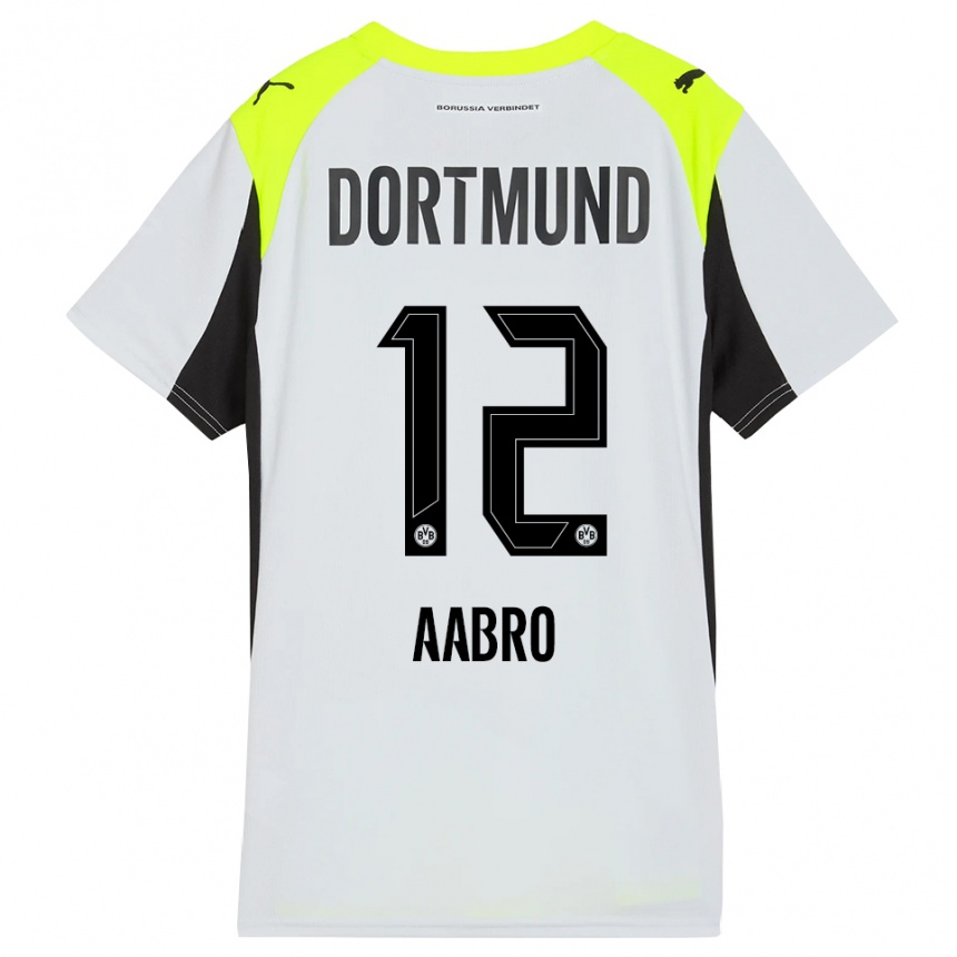 נשים כדורגל גוסטב אברו #12 צהוב פלואורסצנטי הרחק ג'רזי 2025/26