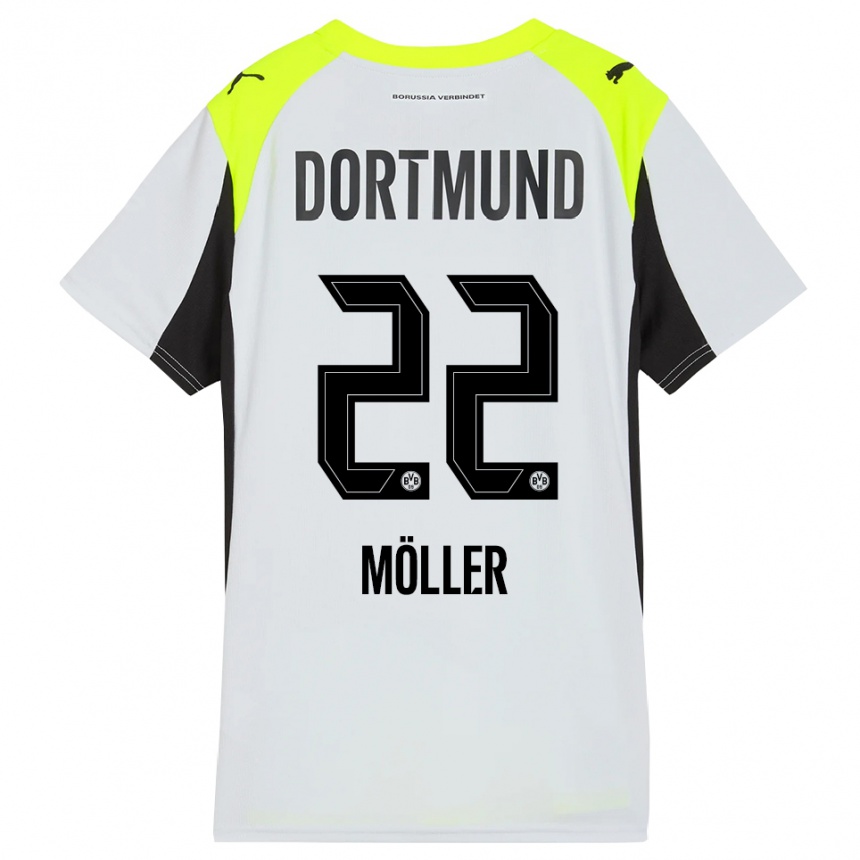 נשים כדורגל פול מולר #22 צהוב פלואורסצנטי הרחק ג'רזי 2025/26