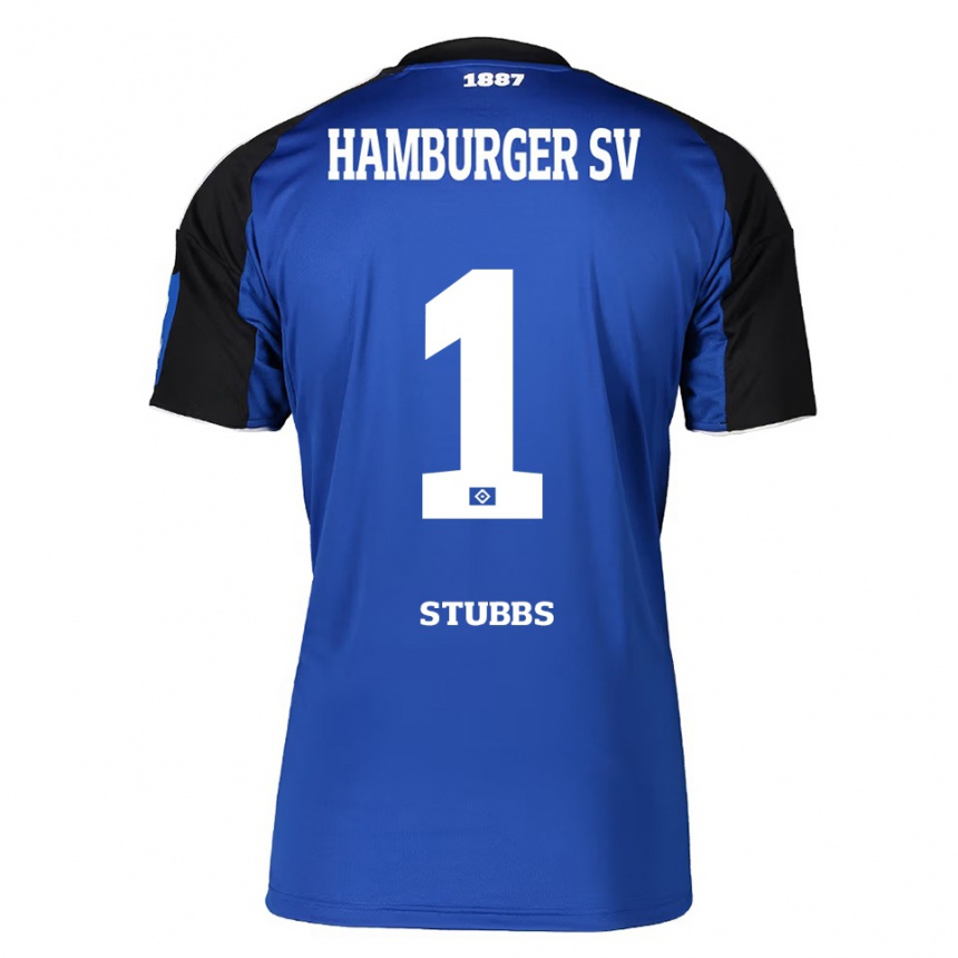 נשים כדורגל James Stubbs #1 כחול שחור הרחק ג'רזי 2025/26