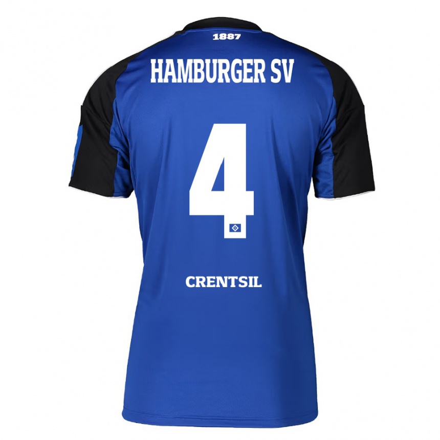 נשים כדורגל Brandel Crentsil #4 כחול שחור הרחק ג'רזי 2025/26