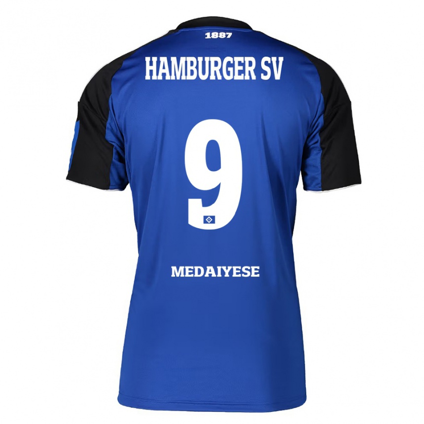 נשים כדורגל Olamide Medaiyese #9 כחול שחור הרחק ג'רזי 2025/26