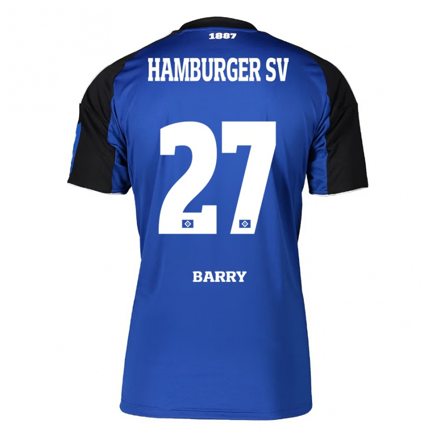 נשים כדורגל Alpha Barry #27 כחול שחור הרחק ג'רזי 2025/26