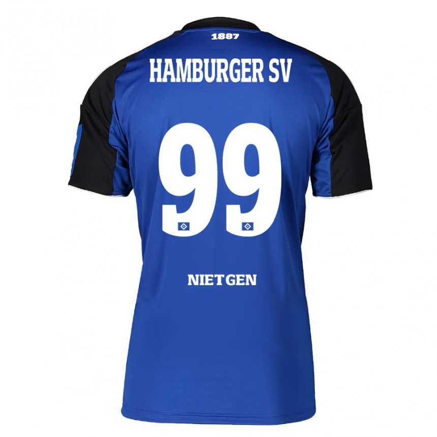 נשים כדורגל Marvin Nietgen #99 כחול שחור הרחק ג'רזי 2025/26