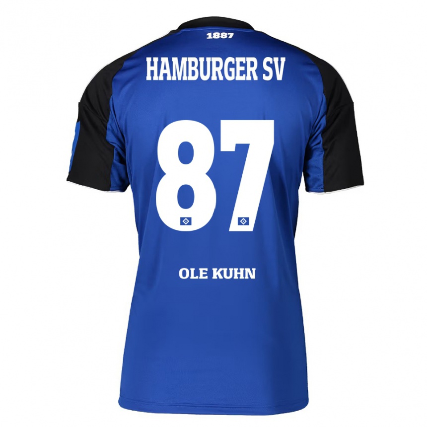 נשים כדורגל ניקלאס אולה קון #87 כחול שחור הרחק ג'רזי 2025/26