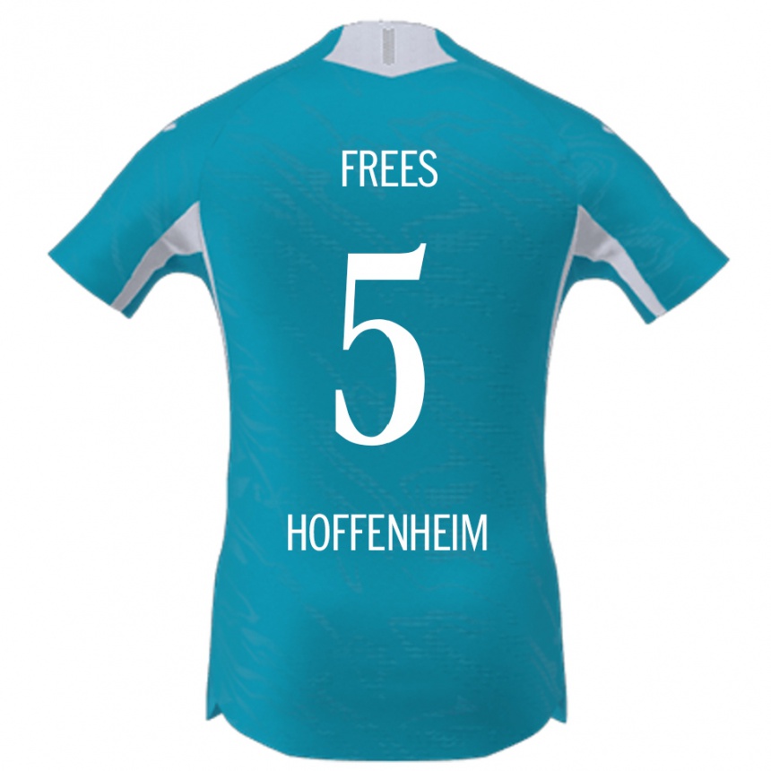 נשים כדורגל Kelven Frees #5 תכלת הרחק ג'רזי 2025/26