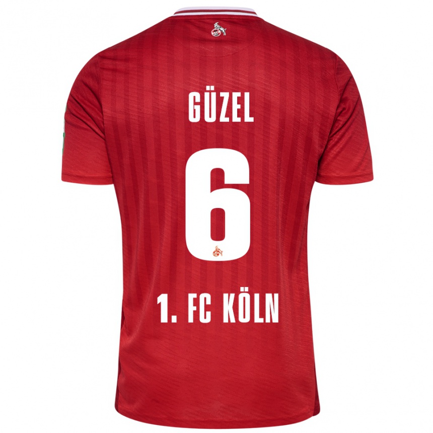 נשים כדורגל Arian Güzel #6 אדום לבן הרחק ג'רזי 2025/26