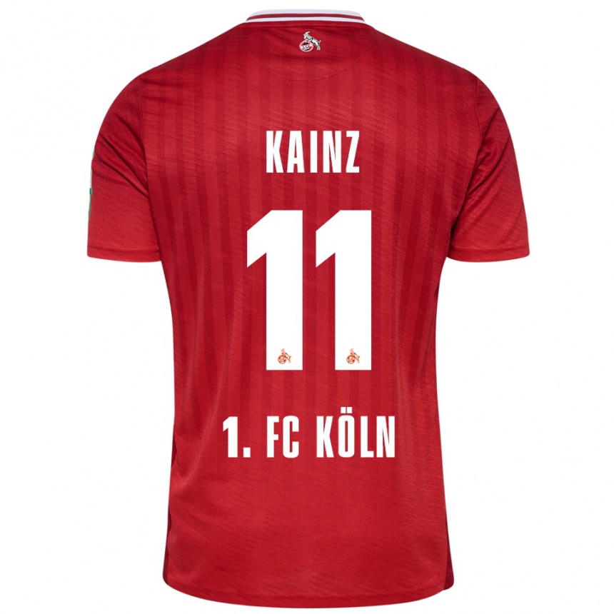 נשים כדורגל פלוריאן קיינץ #11 אדום לבן הרחק ג'רזי 2025/26