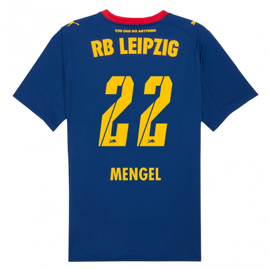 נשים כדורגל Luca Mengel #22 נייבי אדום הרחק ג'רזי 2025/26