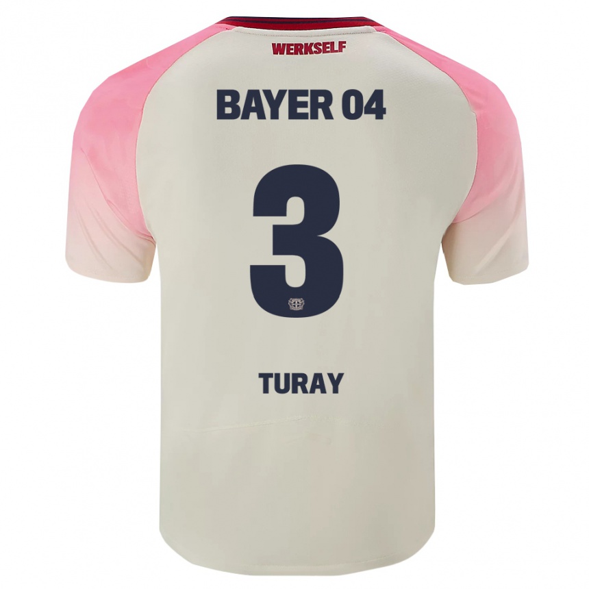 נשים כדורגל Osman Turay #3 ורוד אוף וויט הרחק ג'רזי 2025/26