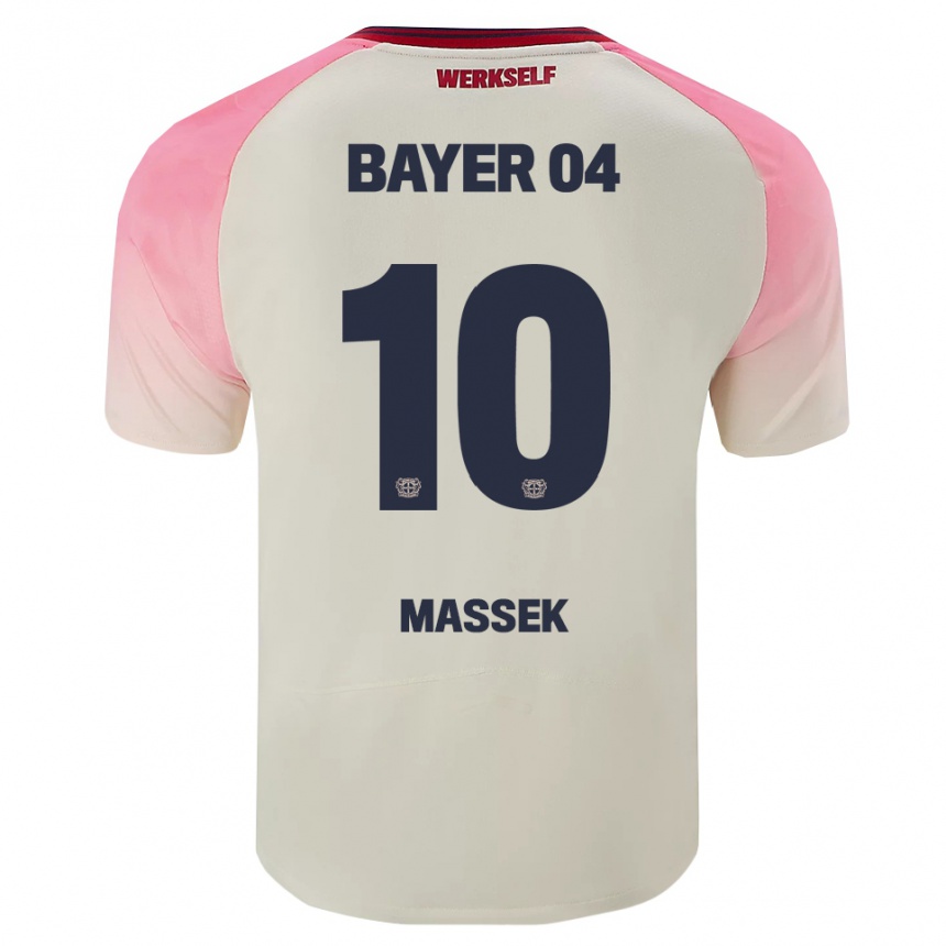 נשים כדורגל Ivan Massek #10 ורוד אוף וויט הרחק ג'רזי 2025/26