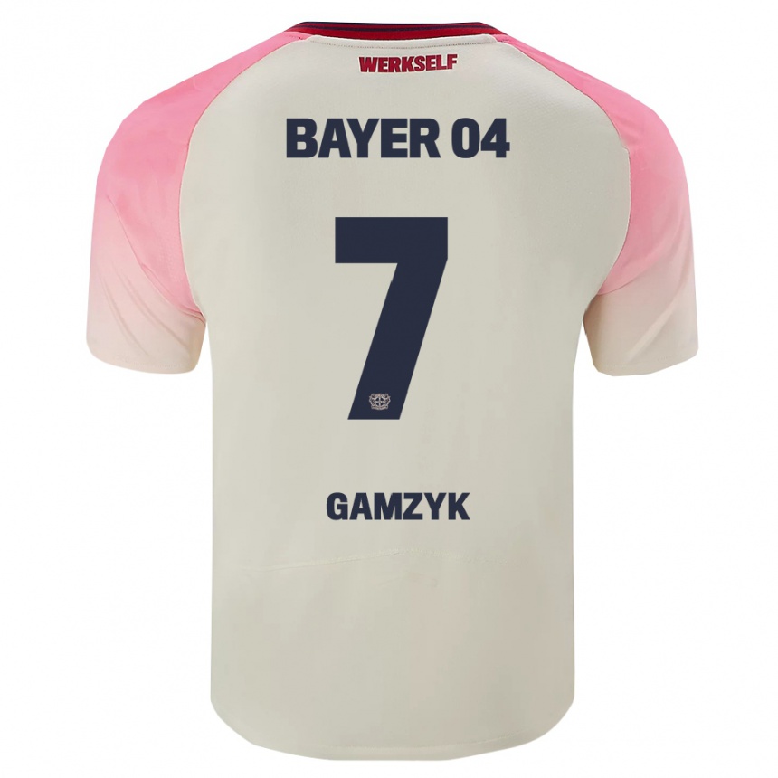נשים כדורגל Andriy Gamzyk #7 ורוד אוף וויט הרחק ג'רזי 2025/26