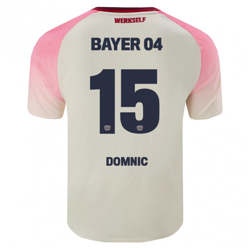 נשים כדורגל Nebe-Sirak Domnic #15 ורוד אוף וויט הרחק ג'רזי 2025/26