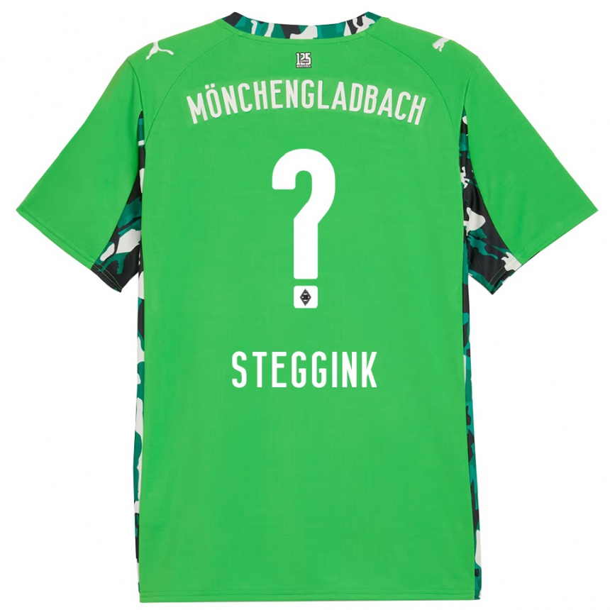נשים כדורגל Lennart Steggink #0 ירוק שחור הרחק ג'רזי 2025/26