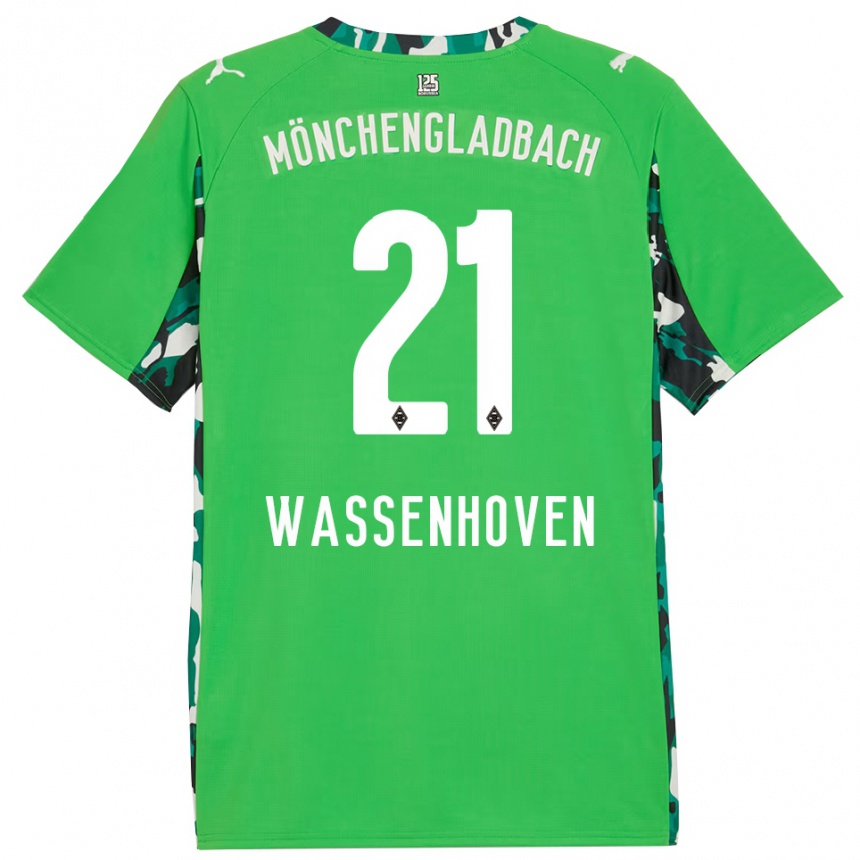 נשים כדורגל מישל ואסנהובן #21 ירוק שחור הרחק ג'רזי 2025/26