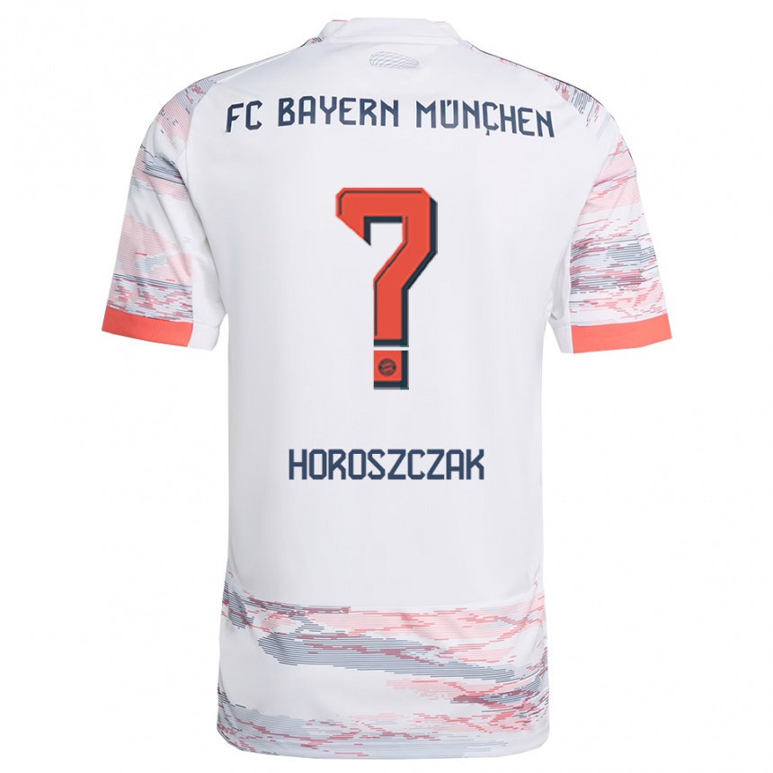 נשים כדורגל Kuba Horoszczak #0 לבן אפור הרחק ג'רזי 2025/26