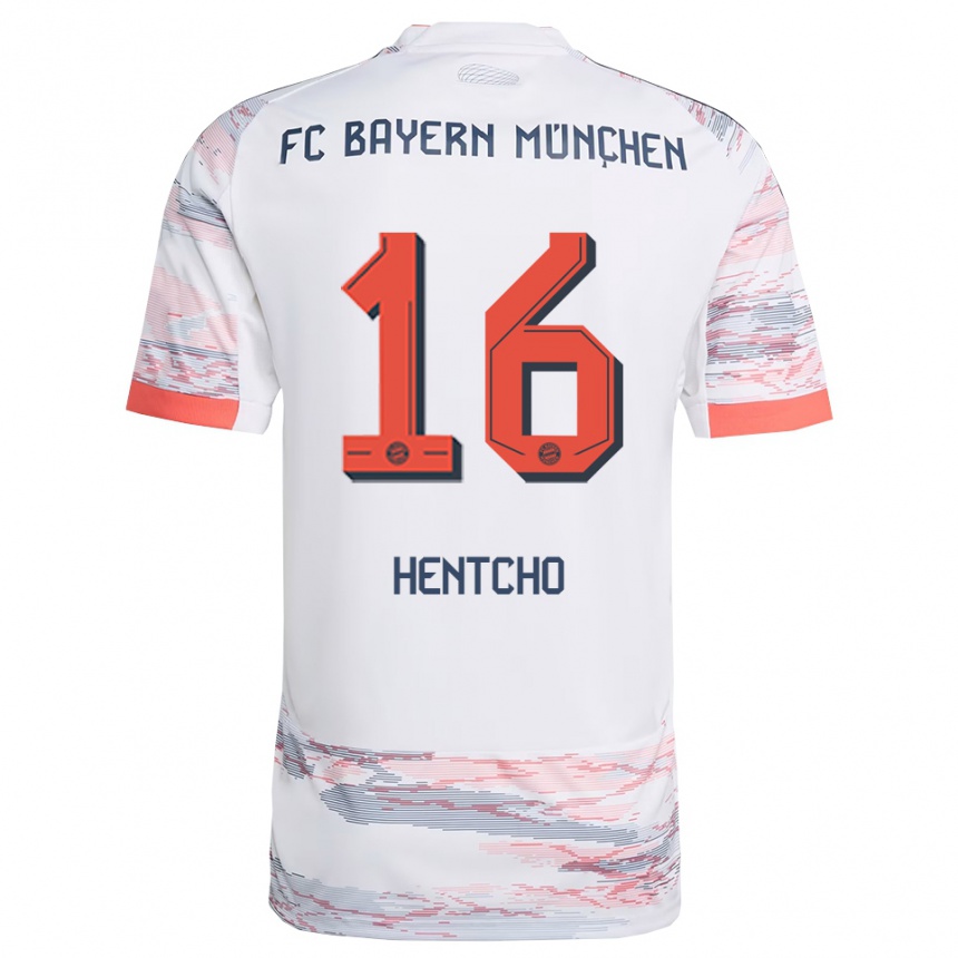 נשים כדורגל Aristide Hentcho #16 לבן אפור הרחק ג'רזי 2025/26