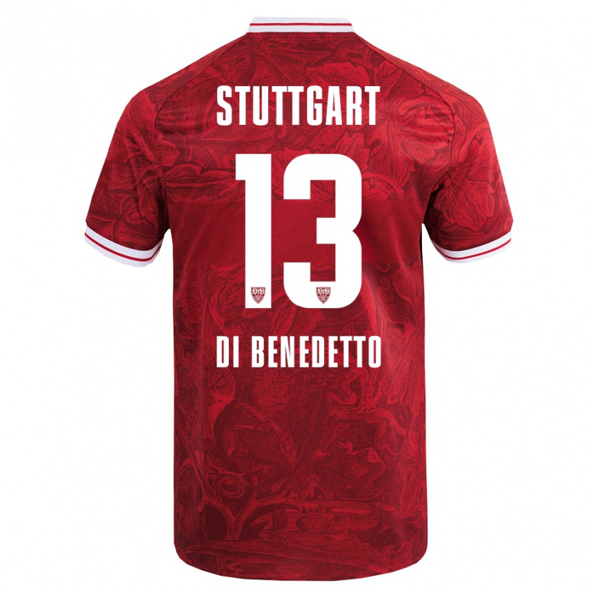 נשים כדורגל Massimo Di Benedetto #13 אדום שחור הרחק ג'רזי 2025/26