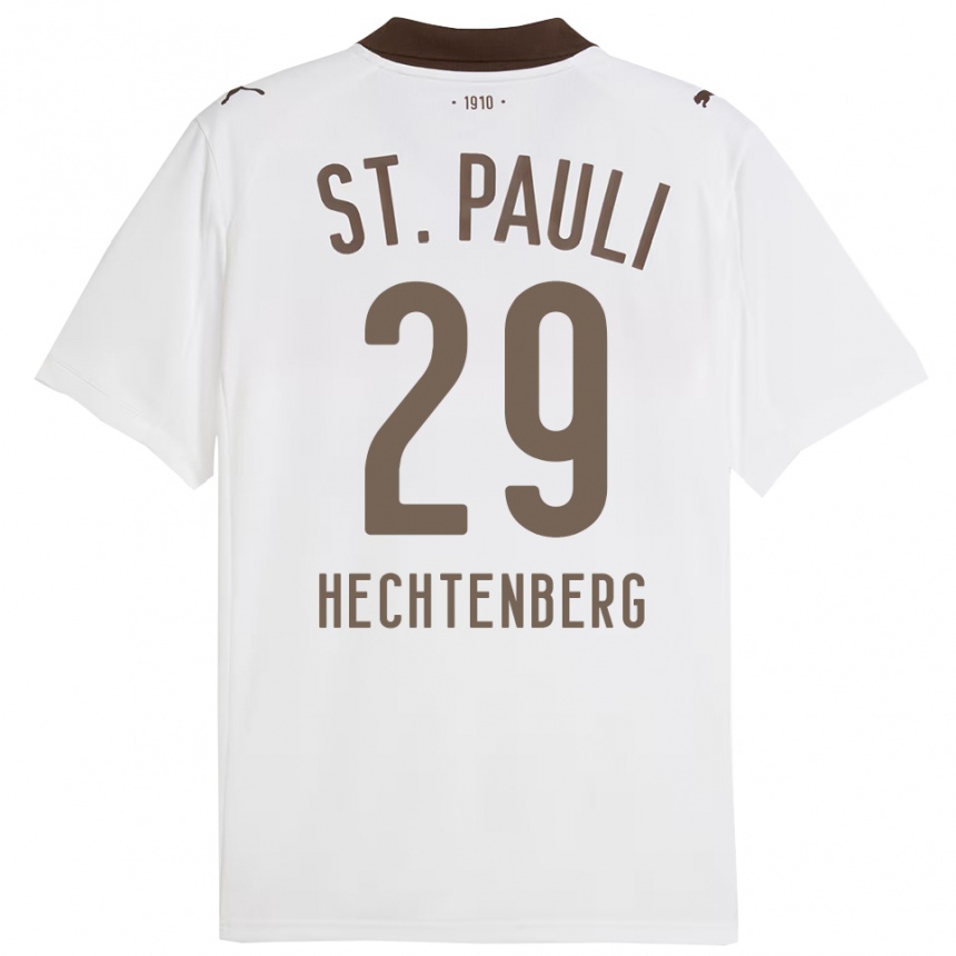 נשים כדורגל יוליה הכטנברג #29 לבן אדום הרחק ג'רזי 2025/26