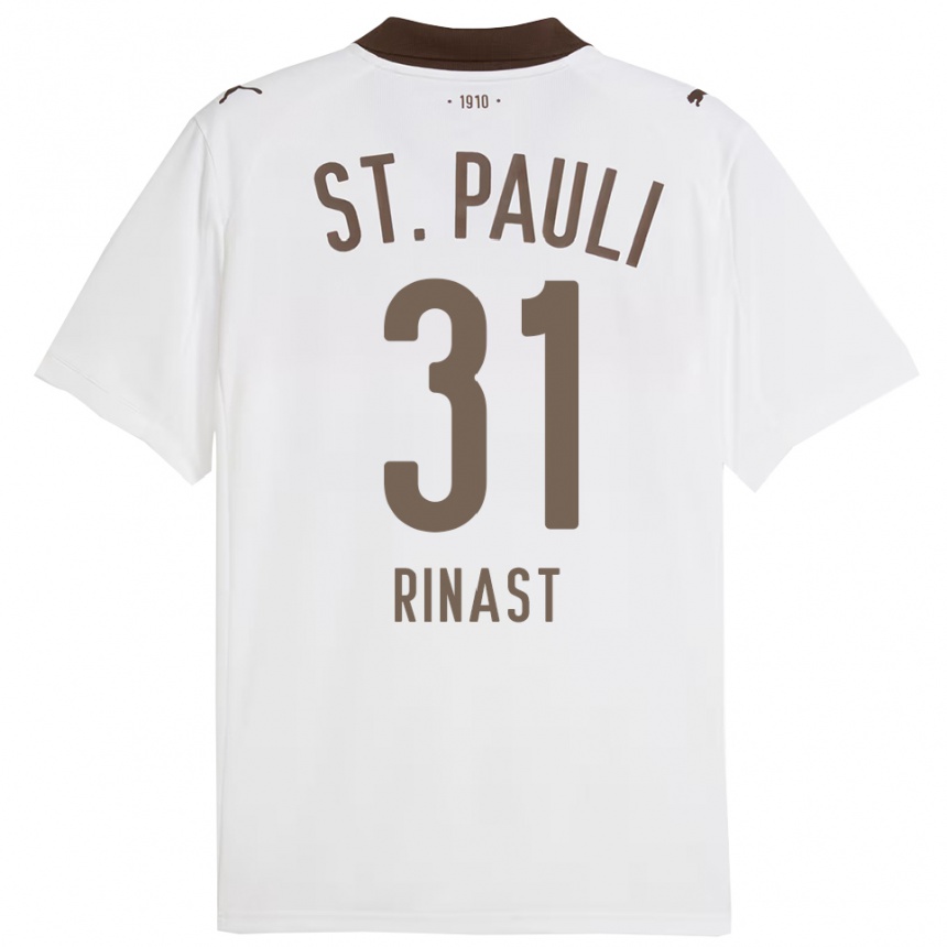נשים כדורגל Rachel Rinast #31 לבן אדום הרחק ג'רזי 2025/26