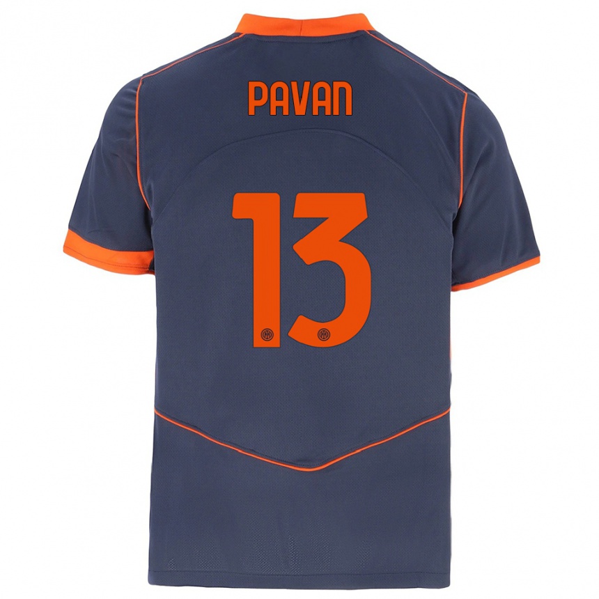 נשים כדורגל Federico Pavan #13 אפור כתום ג'רזי קיט שלישי 2025/26