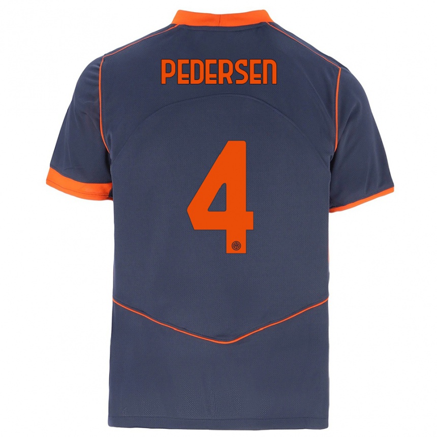 נשים כדורגל סופי יונגה פדרסן #4 אפור כתום ג'רזי קיט שלישי 2025/26